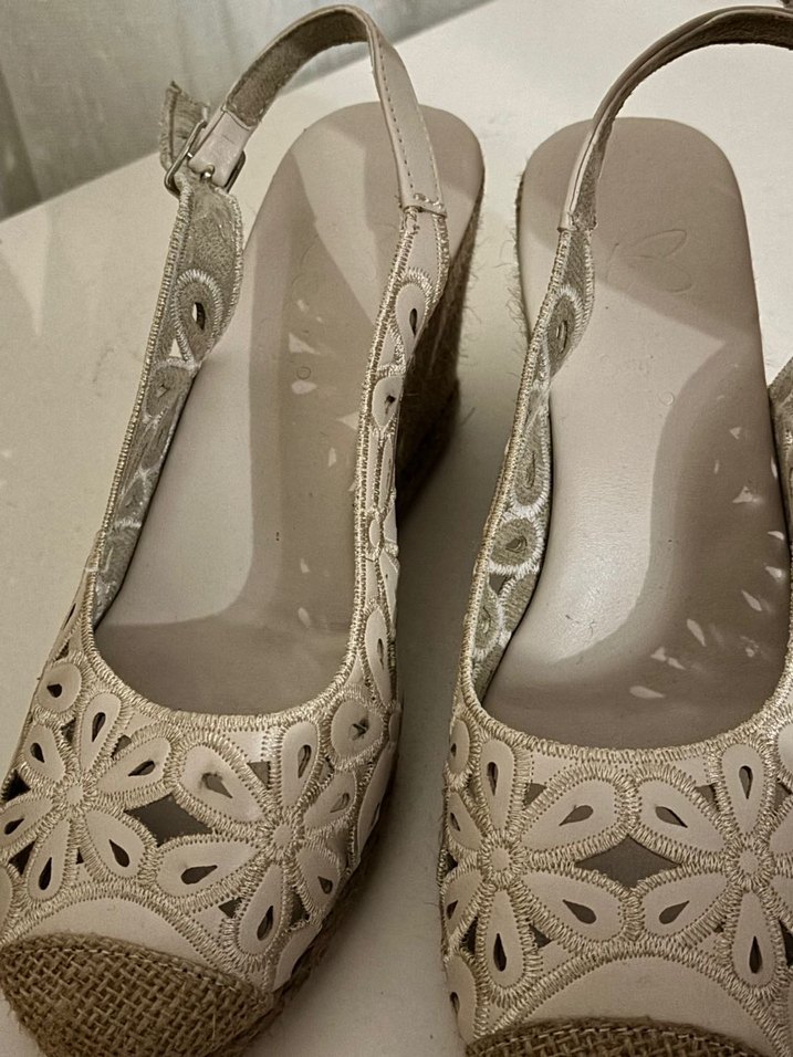 Hasir vintage topuklu terlik - Görsel 2