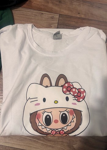 Ç Beyaz Baskılı Kısa Kollu Tshirt