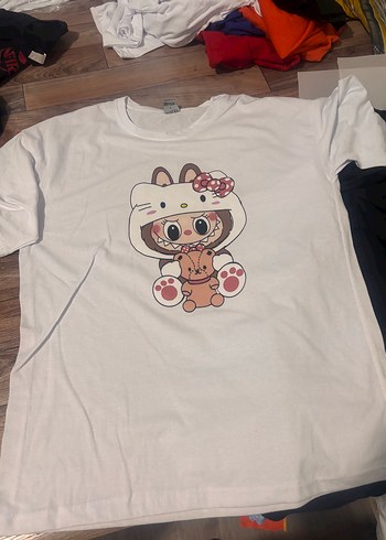 Diğer Ç Beyaz Baskılı Kısa Kollu Tshirt