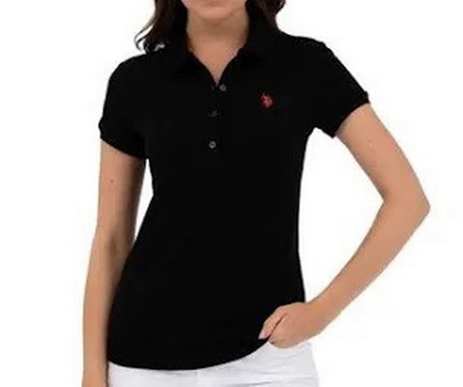Siyah Kısa Kollu Polo Tişört — görsel 3/4