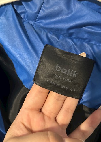 38 Beden Kadın Mavi Kapüşonlu Kışlık Mont