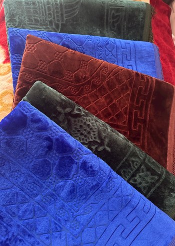 Nakışlı Çok Renkli Yumuşak namazlık - Görsel 3