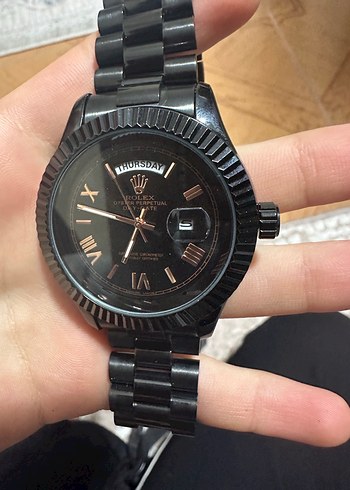 Rolex Siyah İş Tarzı Erkek Kol Saati - Görsel 3