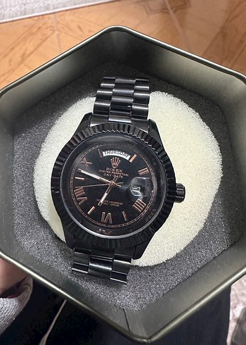 Rolex Siyah İş Tarzı Erkek Kol Saati - Görsel 2