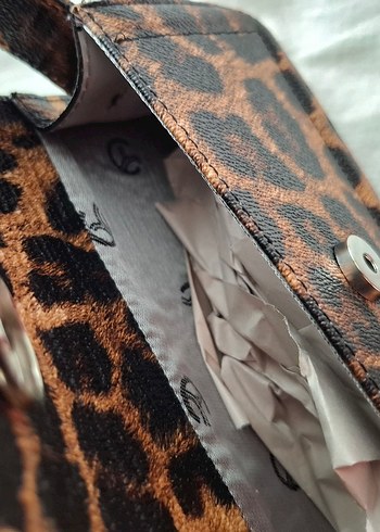 Leopar Desenli Deri Kadın Çanta - Görsel 4