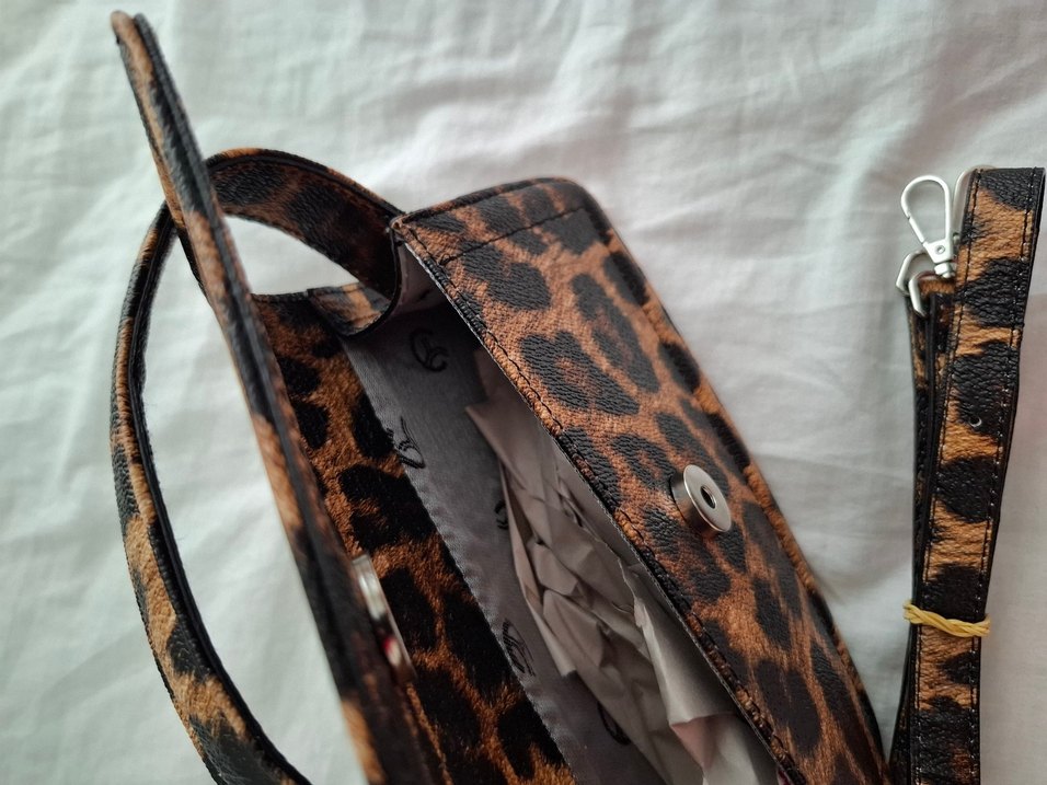 Leopar Desenli Deri Kadın Çanta - Görsel 3