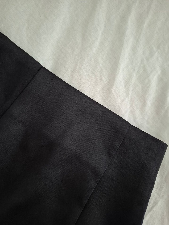 Saten Kumaşlı Siyah etek - Görsel 4