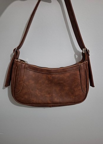 Kahverengi Deri Kadın Çanta - Görsel 5