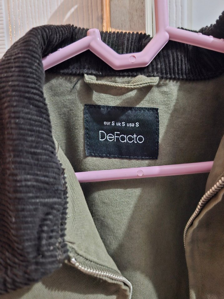 kadife yaka haki ceket - Görsel 4