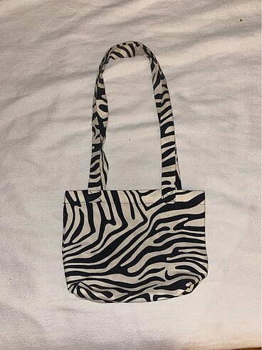 Zebra desenli bez çanta
