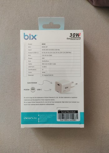 !! ACİL SATILIK !! Bix Şarj Adaptörü ve kablosu set - Görsel 3