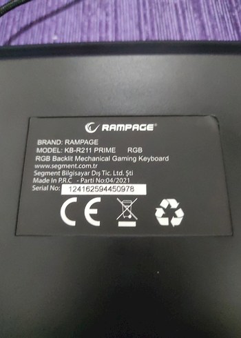 Rampage Prime RGB RED SWİTCH Kablolu Klavye - Görsel 7