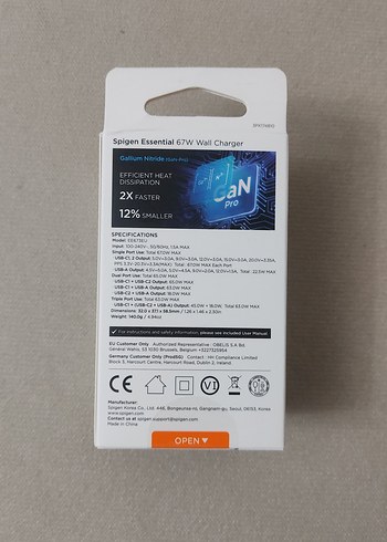 Spigen Essential 67W Hızlı Duvar Şarj Cihazı - Görsel 3