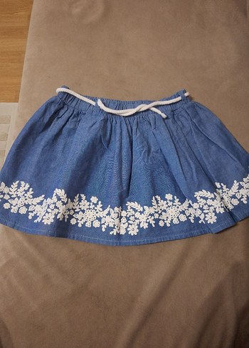 Nakış desenli ve Fırfırlı Bohem Kız Etek - Görsel 2