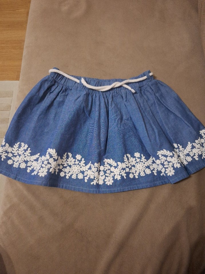 Nakış desenli ve Fırfırlı Bohem Kız Etek - Görsel 2