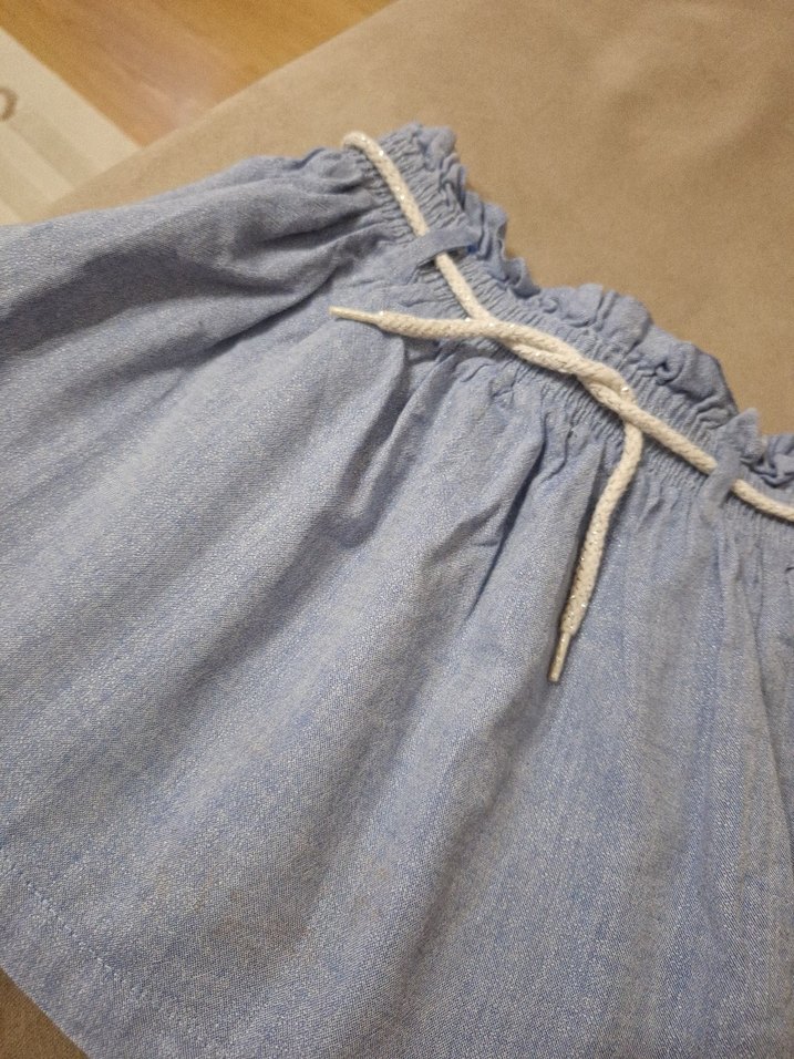 Kız Çocuk Mavi Fırfırlı Etek - Görsel 2