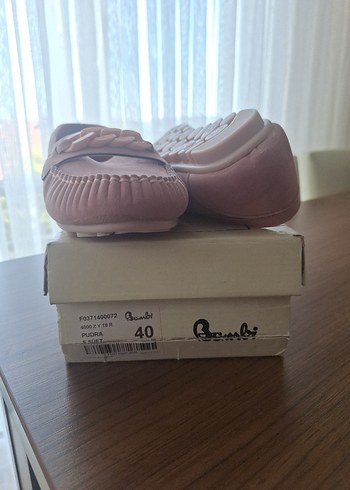 Pembe Zincir Detaylı Süet Kadın Babet - Görsel 6