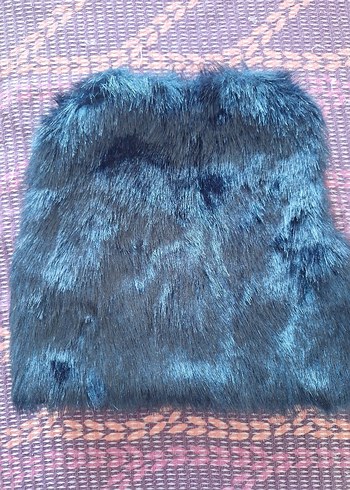 Lacivert Kürklü Kız çocuk Yelek - Görsel 2