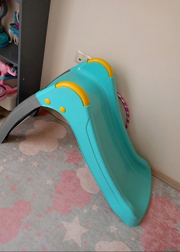 Renkli Turkuaz Bebek Kaydırağı