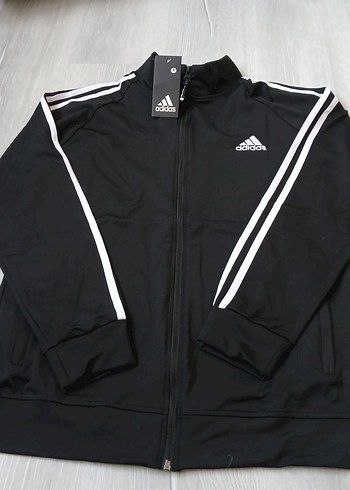 universal Beden siyah Renk Siyah Fermuarlı Adidas Kapüşonlu Unisex Ceket