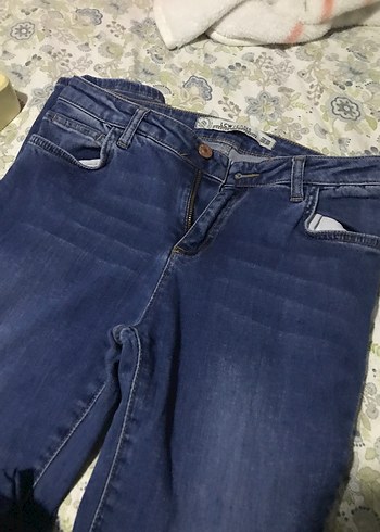 LC Waikiki Kadın Mavi Dar Kesim Midi Kot Pantolon