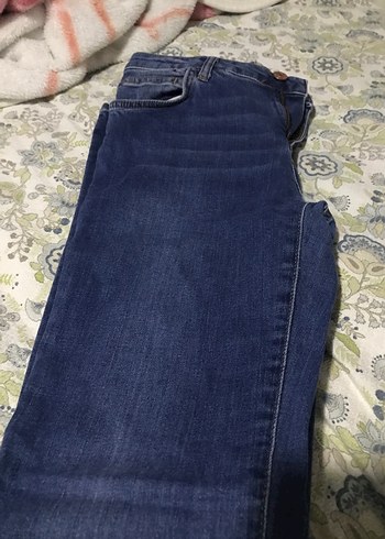 Kadın Mavi Dar Kesim Midi Kot Pantolon