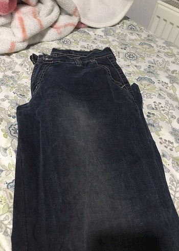 36 Beden siyah Renk Kadın LacivertYumuşak Bilek Boy Denim Pantolon