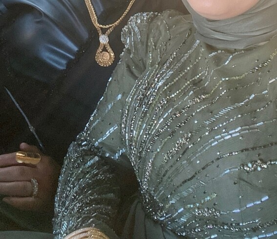 40 Beden haki Renk Kenzel tasarım abiye