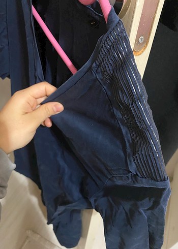 Erkek Lacivert V Yaka Tişört - Görsel 2