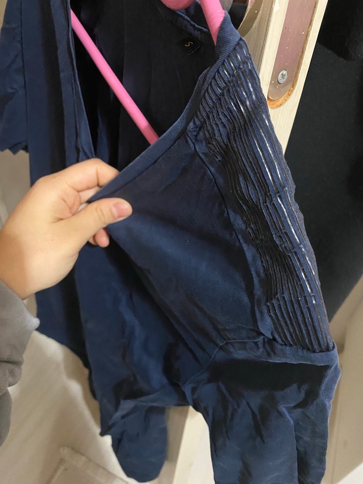 Erkek Lacivert V Yaka Tişört - Görsel 2