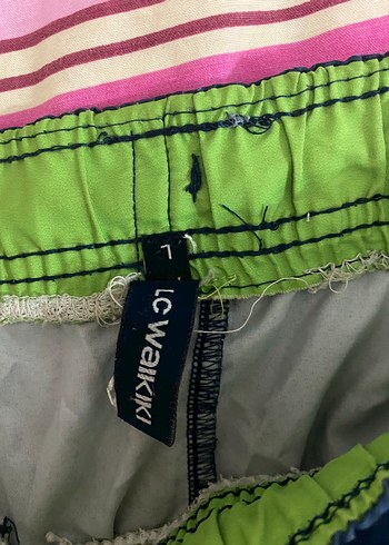 Renkli Çizgili Erkek Mayo Şort - Görsel 2