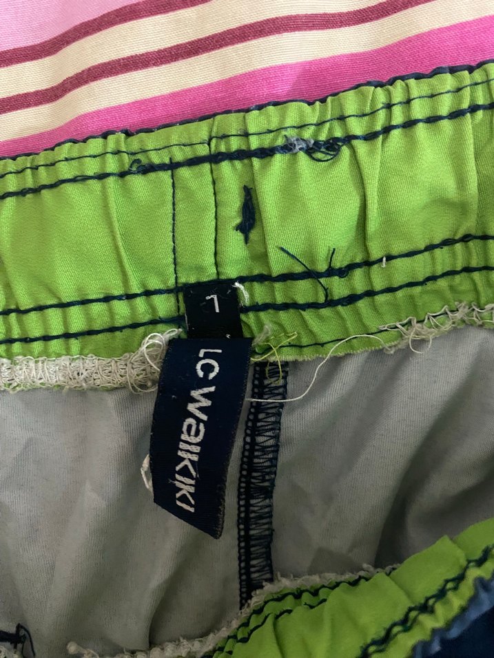 Renkli Çizgili Erkek Mayo Şort - Görsel 2