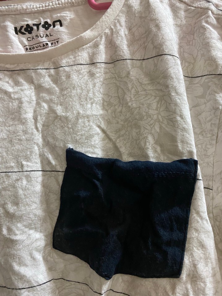 Erkek Beyaz Kısa Kollu Pamuklu Tişört - Görsel 2