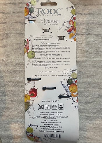 Turkuaz ROOC Meyve Bıçağı Seti 3'lü - Görsel 2