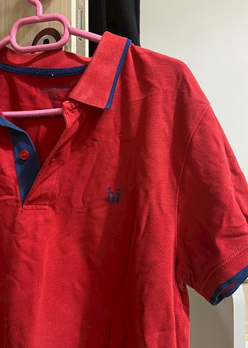 Koyu Kırmızı Pamuklu Erkek Polo Tişört - Görsel 3