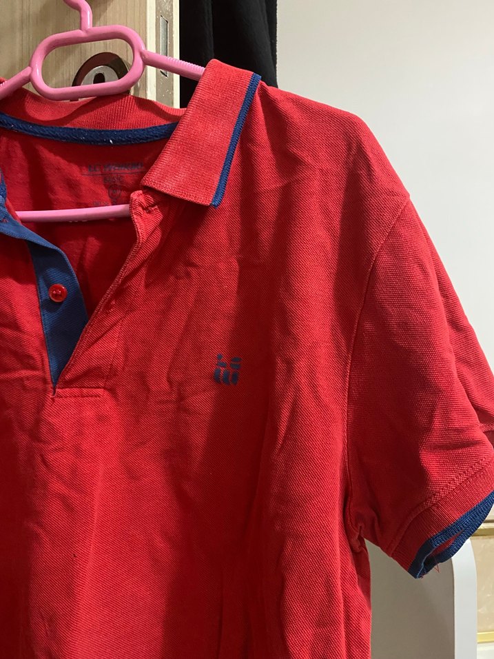 Koyu Kırmızı Pamuklu Erkek Polo Tişört - Görsel 3