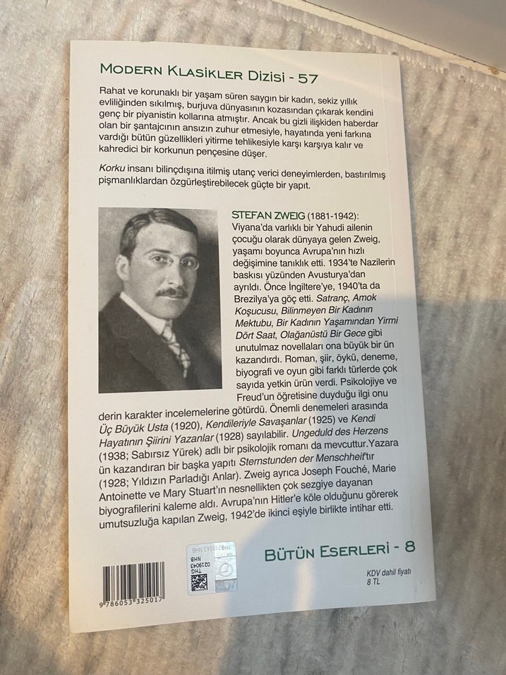 Korku - Stefan Zweig - Görsel 2