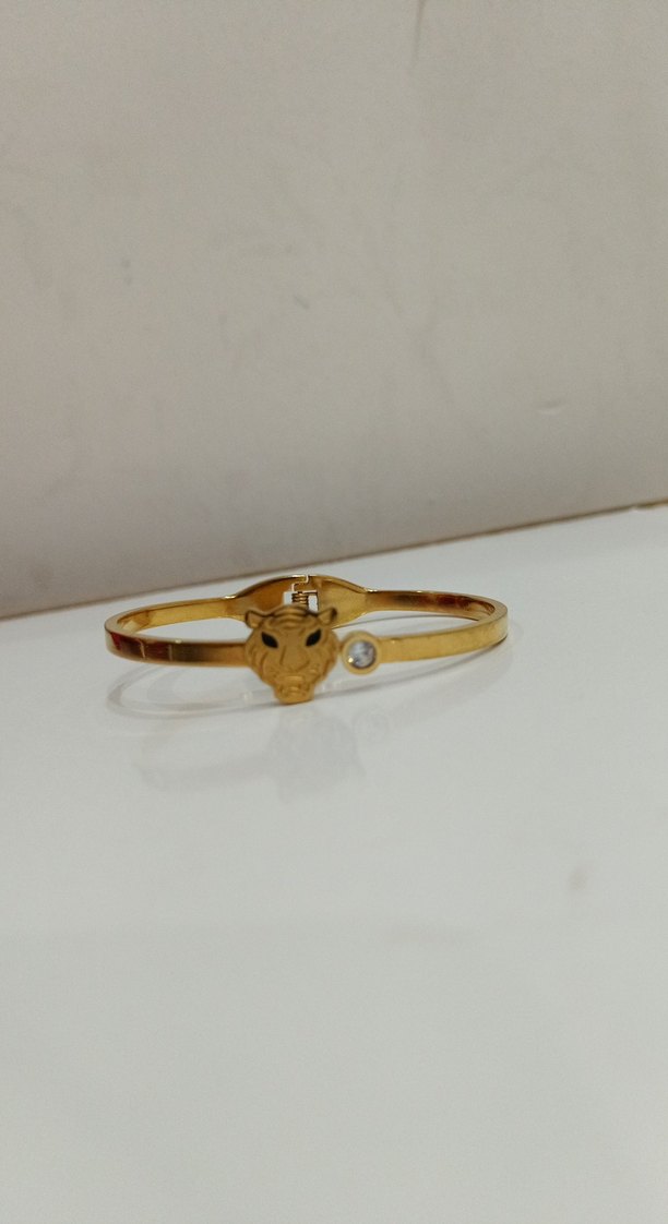 Altın Renkli Leopar Desenli Kadın Bileklik kararmaz - Görsel 3