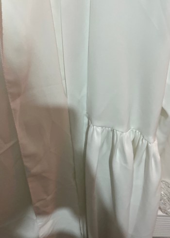 Uzun Beyaz Emzirme Sabahlığı - Görsel 7