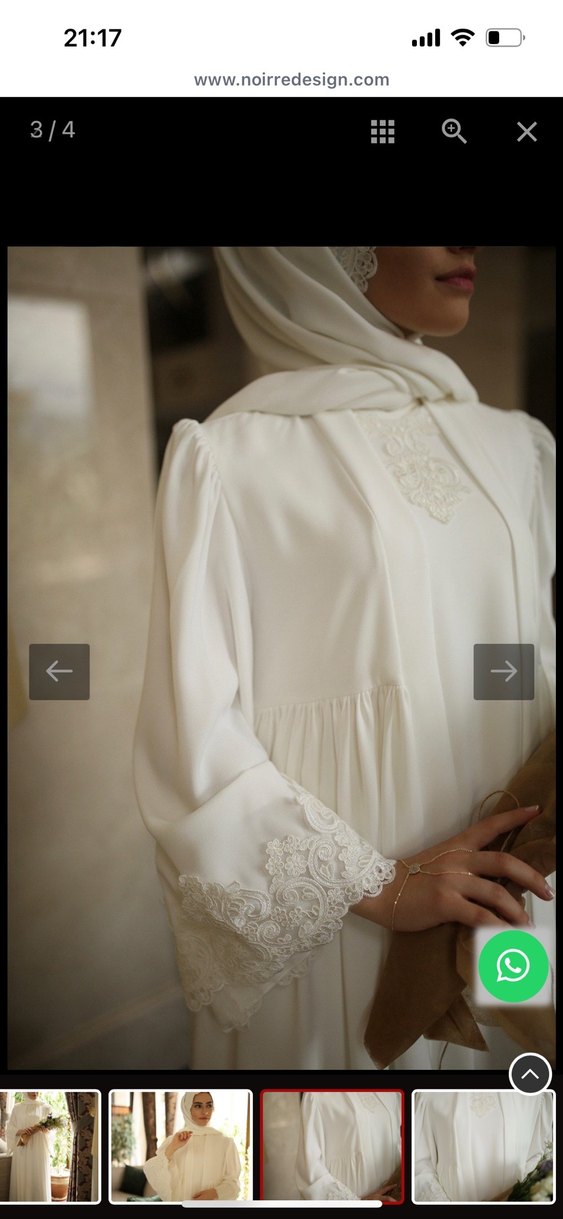 Uzun Beyaz Emzirme Sabahlığı - Görsel 5