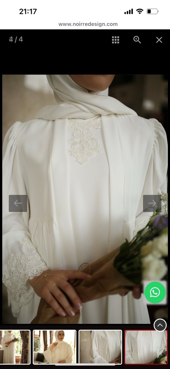 Uzun Beyaz Emzirme Sabahlığı - Görsel 4