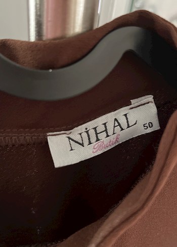 Kahverengi Nakışlı Kadın Uzun Elbise - Görsel 4