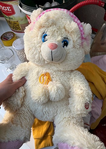 Beyaz Peluş Ayıcık Kulaklıklı - Görsel 2