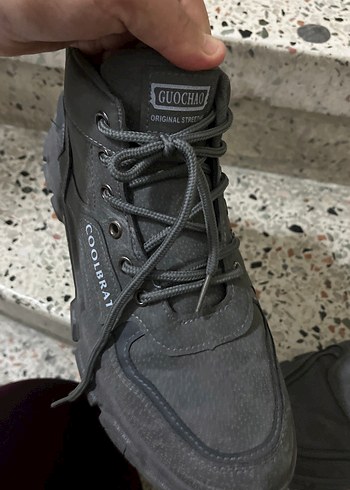 Gri Erkek Spor Ayakkabı Bağcıkları - Görsel 6