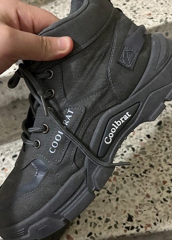 Gri Erkek Spor Ayakkabı Bağcıkları - Görsel 3