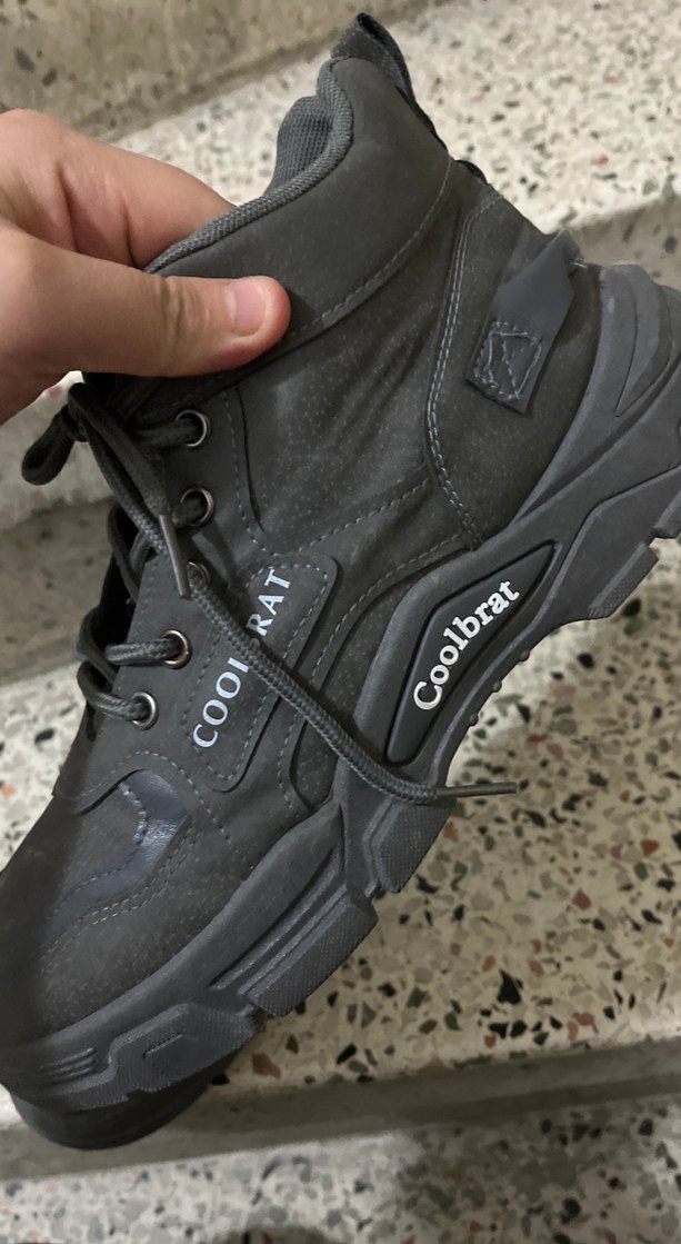 Gri Erkek Spor Ayakkabı Bağcıkları - Görsel 2