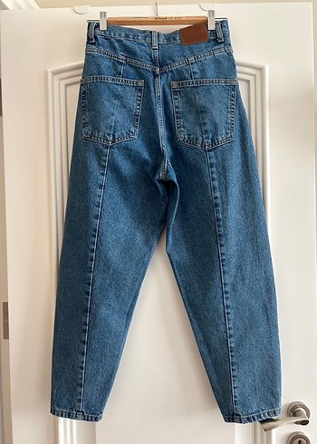 36 Beden Rahat Kesim Mavi Denim Kadın Pantolon