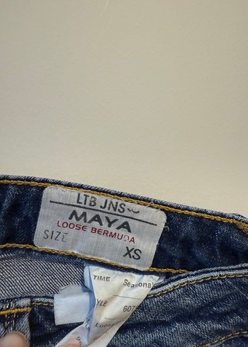 LTB Kadın Koyu Mavi Salaş Mini Denim Şort