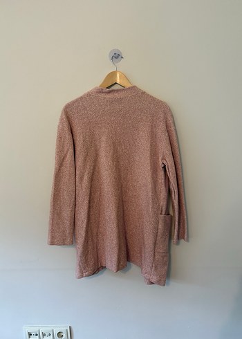 Pudra Midi Kadın Yün Hırka - Görsel 3