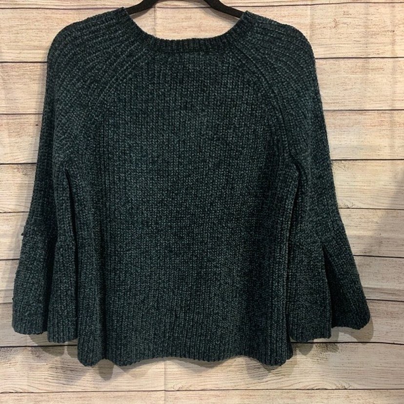 Yeşil Bohem Salaş Örgü Kadın Kazak - Görsel 4